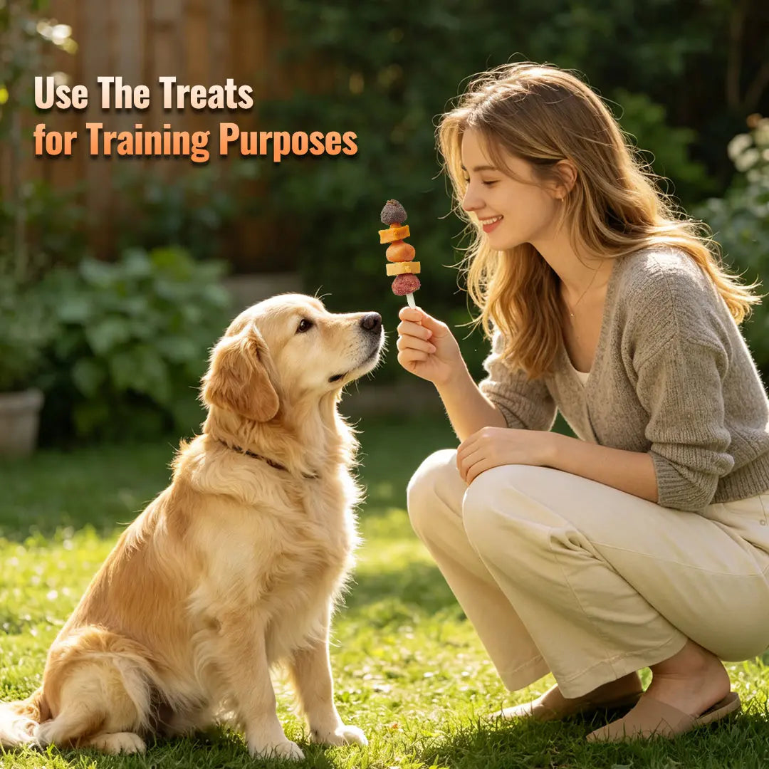 Jungle Calling Multi-Flavor Dog Kabob Treats - Chicken, Duck, Beef, Sweet Potato & Pumpkin - Buy 1 Get 1 Free Chew Sticks and Rawhide Snacks for Training and Rewards