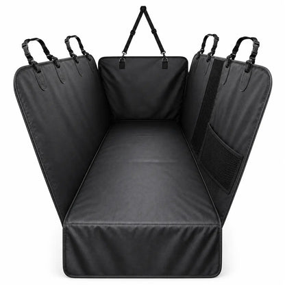 Heavy-Duty Waterproof PU Leather Dog Car Seat Extender and Hammock, 400 lbs Capacity, Compatible with Cars, SUVs, and Trucks