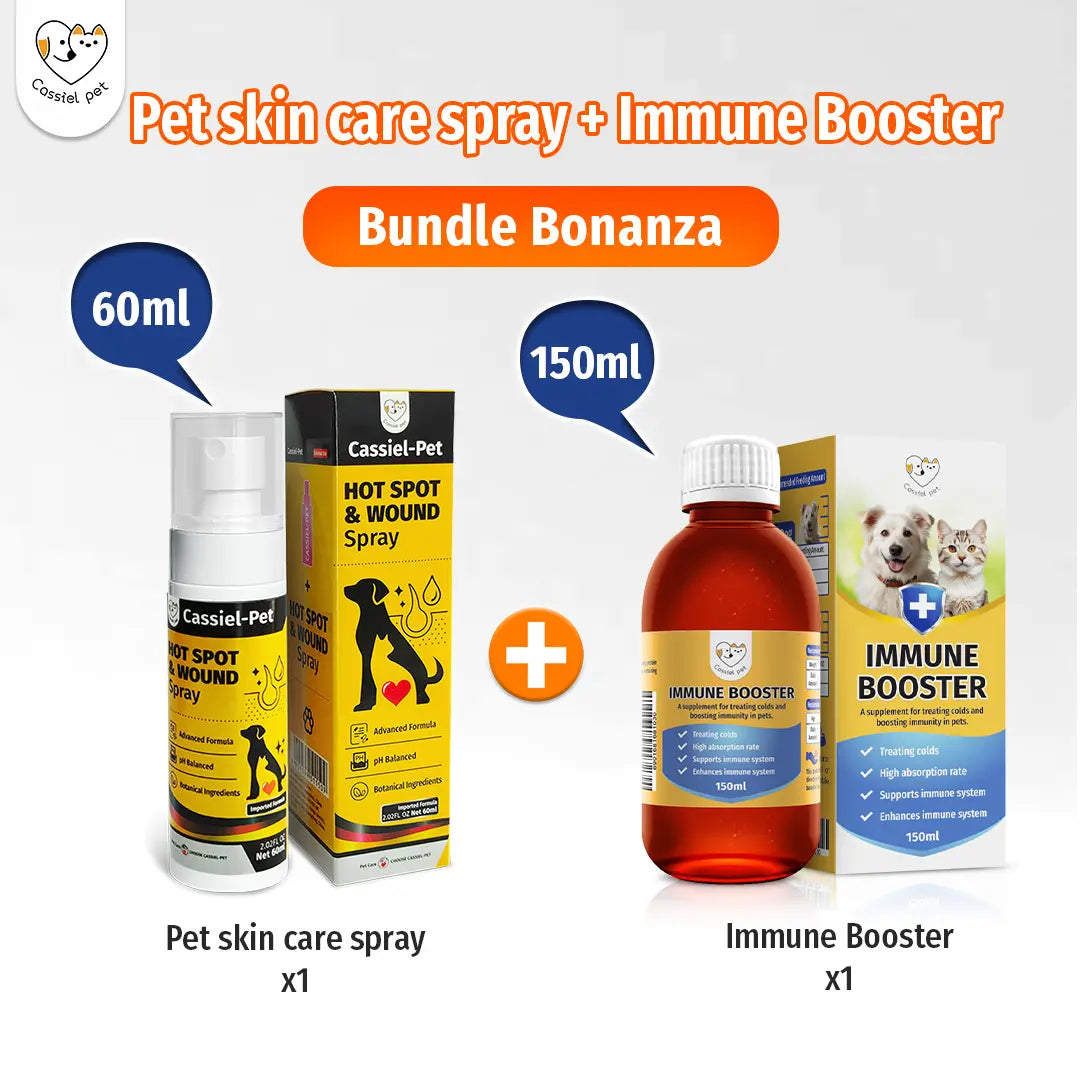 Cassiel Pet HOT SPOT&WOUND Spray,Pet Skin Sprays for Dogs&Cats-Nature Soothing Spray for Clean and Soft Skin,Reduces Itchy Scratching,Packaging Upgrade