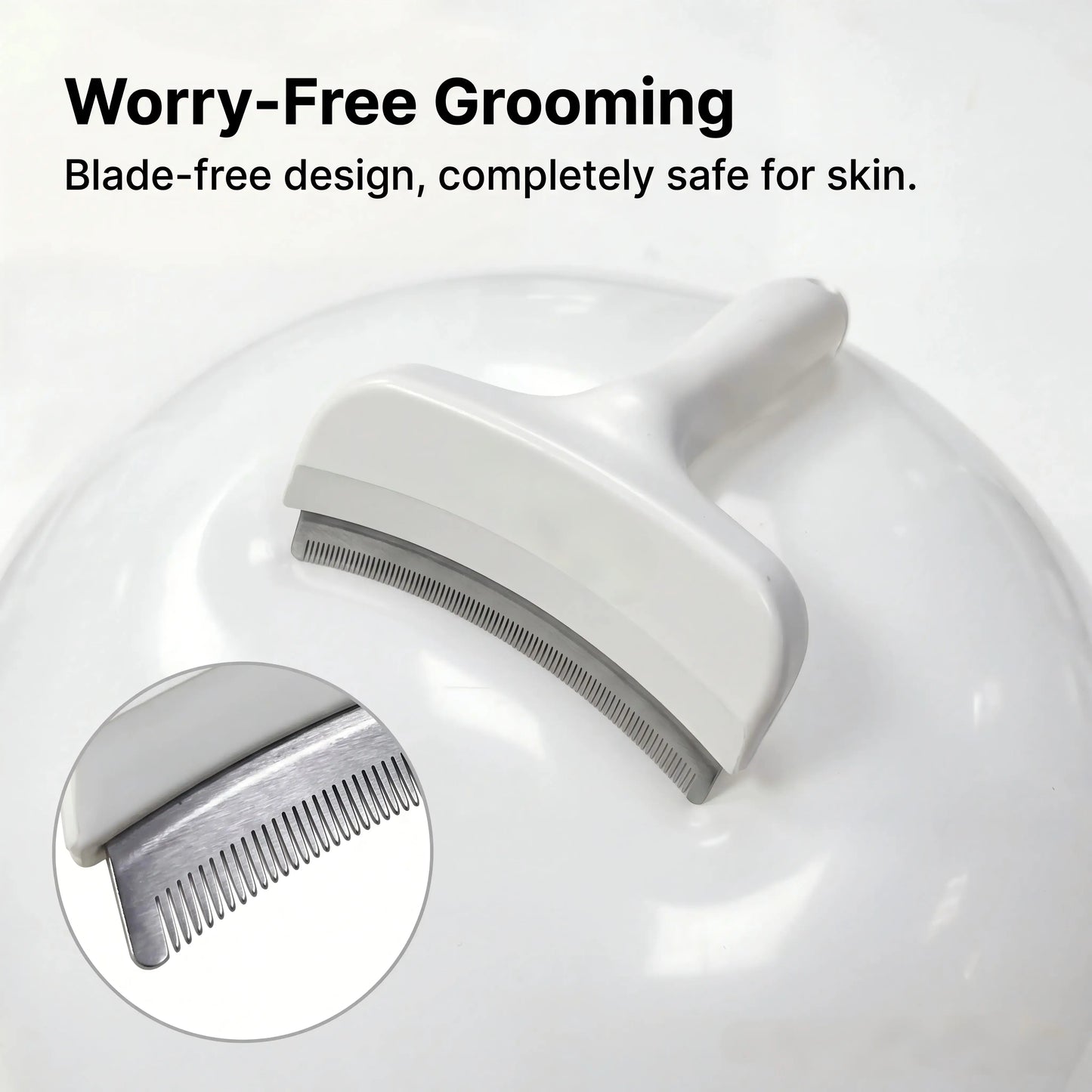 Professional Pet Deshedding Brush - Compact Undercoat Rake with Dense Teeth for Gentle Skin Care, Premium Plastic Tool for Long-Haired Dogs and Cats, Efficient Fur Removal and Dematting, Easy Daily Maintenance