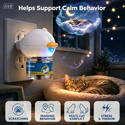 Wavetree Cat Calming Diffuser Kit (60-Day Supply) - Starter Kit + 1 Refill | Helps Support Cats with Stress, Urine Marking, Scratching, Excessive Meowing & Multi-Cat Stress | Results May Vary | Dealsforyoudays Tiktokshopbacktoschool