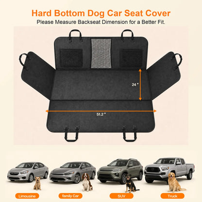 Heavy-Duty Waterproof PU Leather Dog Car Seat Extender and Hammock, 400 lbs Capacity, Compatible with Cars, SUVs, and Trucks