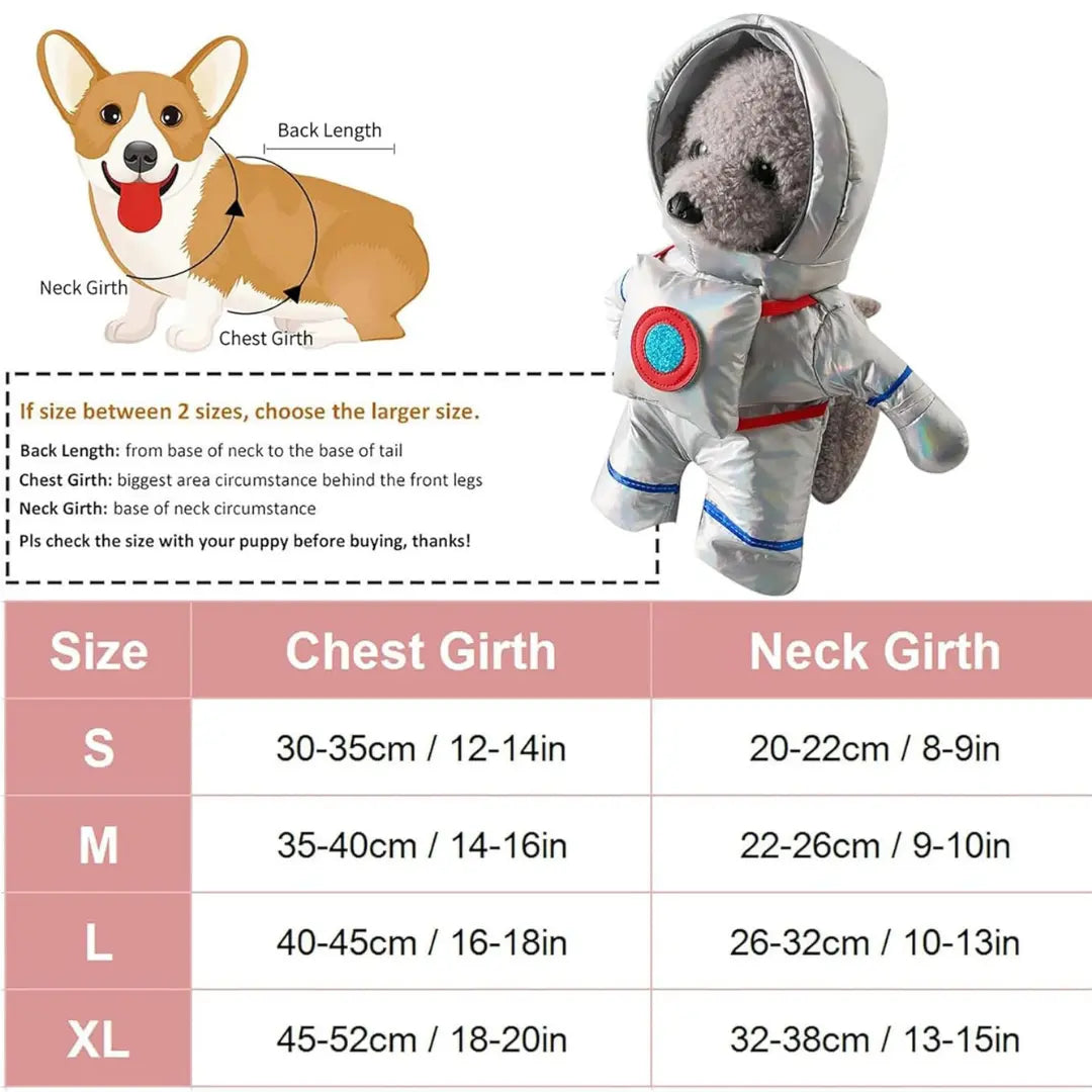 WEKKOPET Dog Halloween Costumes - Astronaut Costume Condiment Shirts for Pets