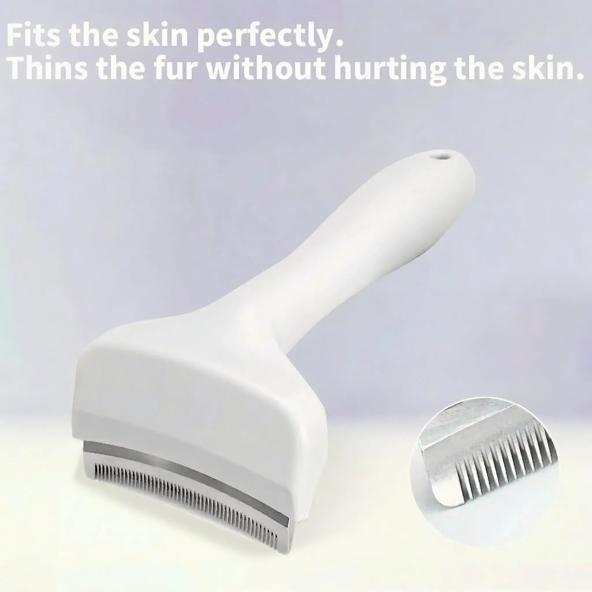 Professional Pet Deshedding Brush - Compact Undercoat Rake with Dense Teeth for Gentle Skin Care, Premium Plastic Tool for Long-Haired Dogs and Cats, Efficient Fur Removal and Dematting, Easy Daily Maintenance